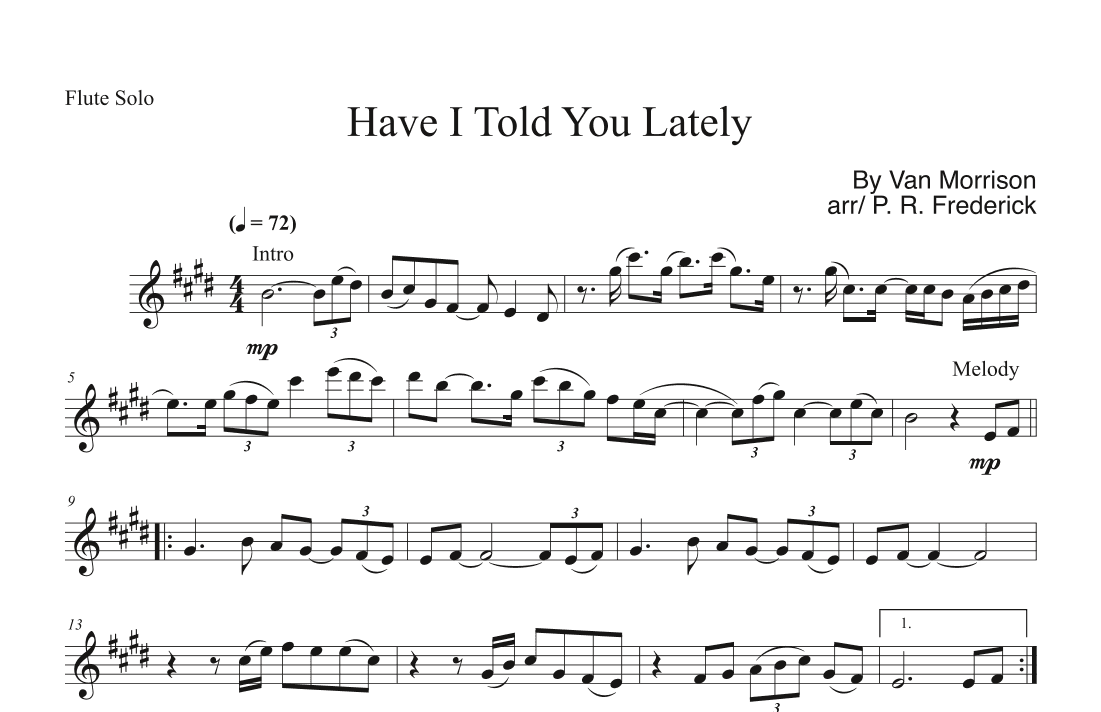 Have I Told You Lately (arr. P. R. Frederick)