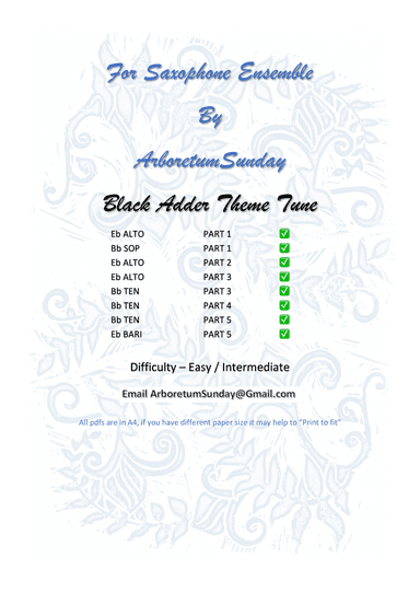 Blackadder Theme (arr. ArboretumSunday)