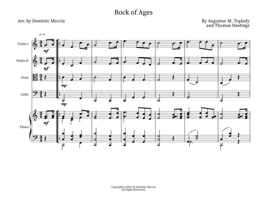 Rock of Ages (arr. Dominic Meccia)