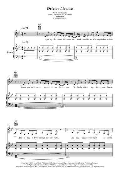 Drivers License (arr. Cássio Silva Chaves)