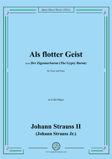 Johann Strauss II-Als flotter Geist,in G flat Major (arr. OSM Press)