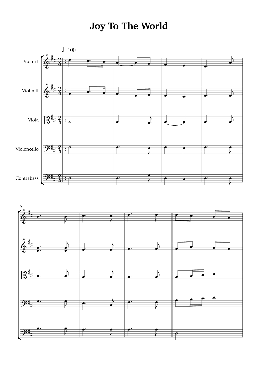 Joy To The World (arr. Karen Gueiros)