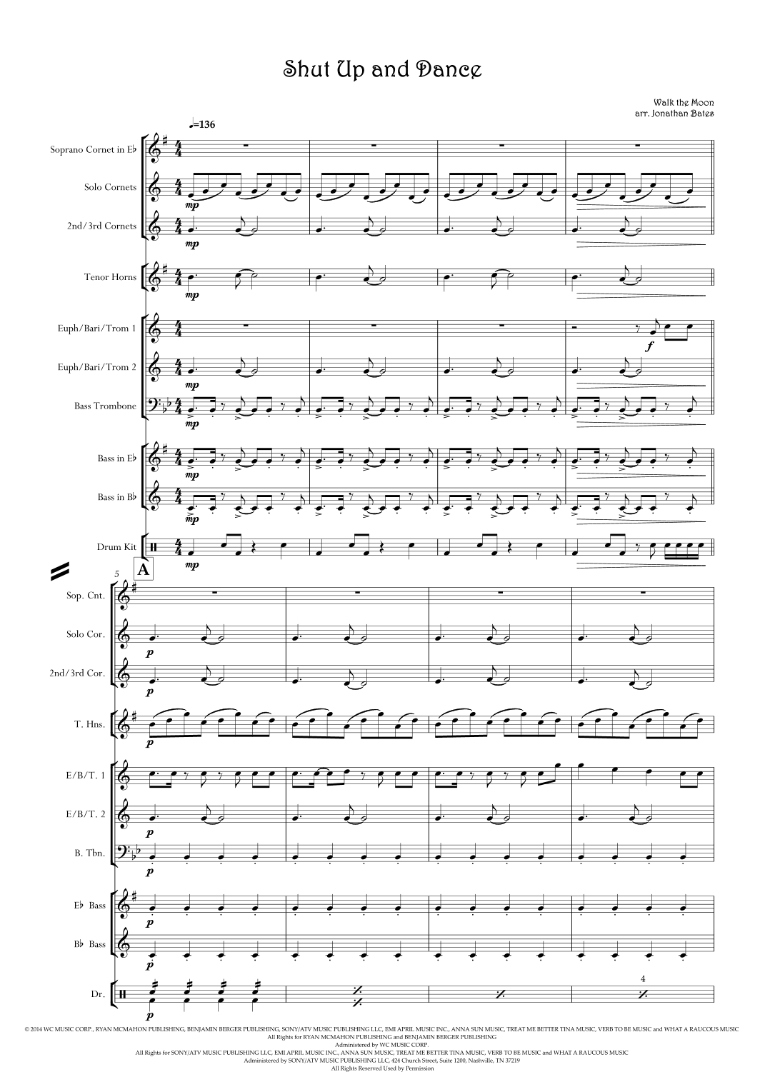 Shut Up And Dance (arr. Jonathan Bates)