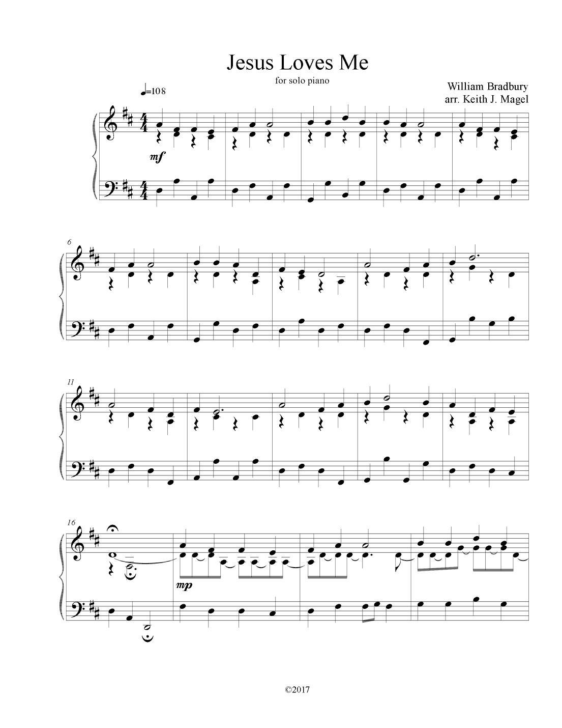 Jesus Loves Me II (arr. Keith James)