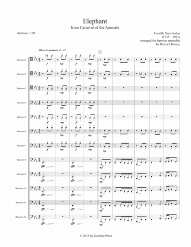 Elephant (from Carnival of the Animals) (arr. Richard Ramey)