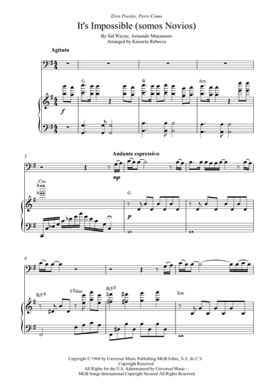 It's Impossible (somos Novios) (arr. Kaiserin Rebecca)