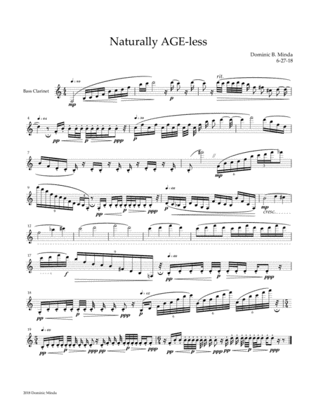 Naturally AGE-less- A Bass clarinet solo without the natural notes A, G, or E