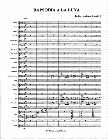 rapsodia a la luna score and parts