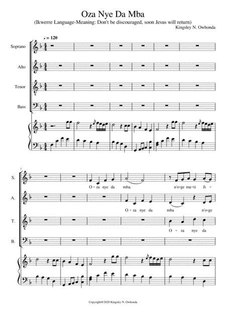 Oza Nye Da Mba (A song in Ikwerre Language of Southern part of Nigeria, telling us not to be discour