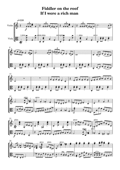If I Were A Rich Man (arr. Jakub Kotowski)
