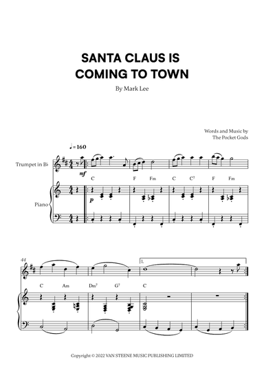 Santa Claus Is Coming To Town (arr. Cadenza Editions)