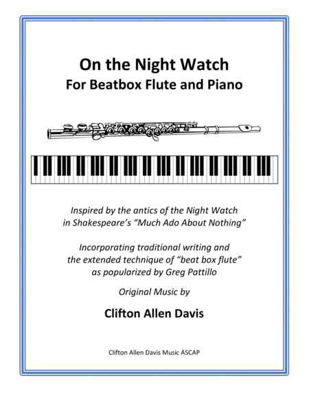 On the Night Watch for Beatbox Flute and Piano (Clifton Davis)
