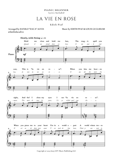 La Vie En Rose (arr. Danilo "Daca" Alves)
