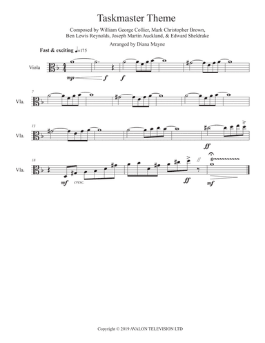 Taskmaster Theme (arr. Diana Mayne)