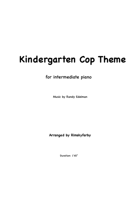 Kindergarten Cop Theme (arr. Rimskyfarby)