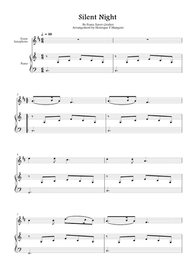 Silent Night (Stille Nacht) (arr. Henrique F Mangoni)