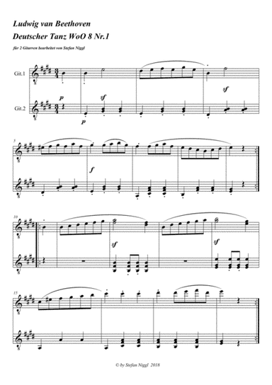 12 German Dances WoO 8 (arr. Stefan Niggl)