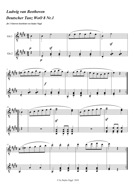 12 German Dances WoO 8 (arr. Stefan Niggl)