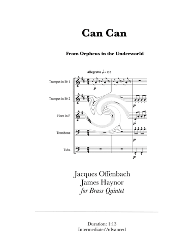 Can Can from Orpheus in the Underworld for Brass Quintet (arr. James Haynor)