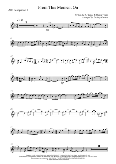 From This Moment On (arr. Zachary Corbett)