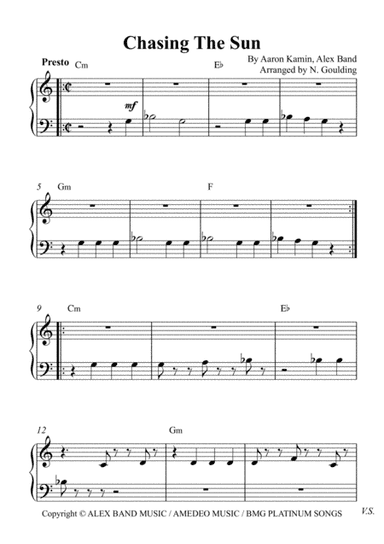 Chasing The Sun (arr. Nicholas Goulding)