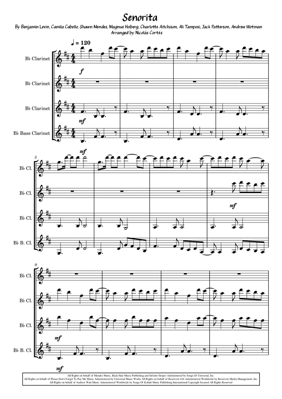Senorita (arr. Nicolás Cortés Castillo)