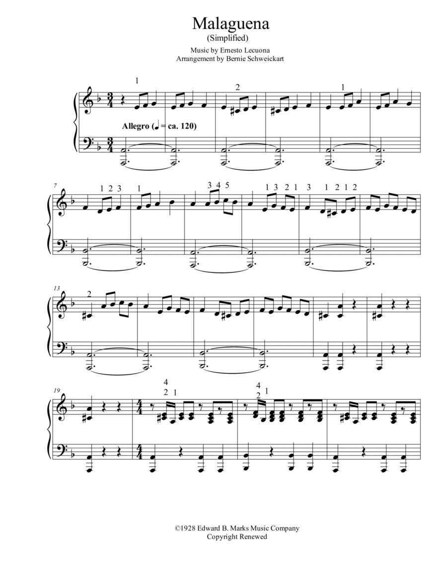 Malaguena (arr. Bernie Schweickart)