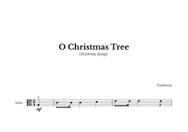 O Christmas Tree for Easy Viola Solo (arr. Marcos Soares)