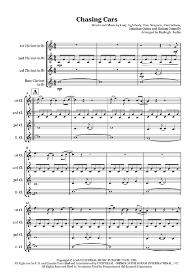 Chasing Cars (arr. Kayleigh Huelin)