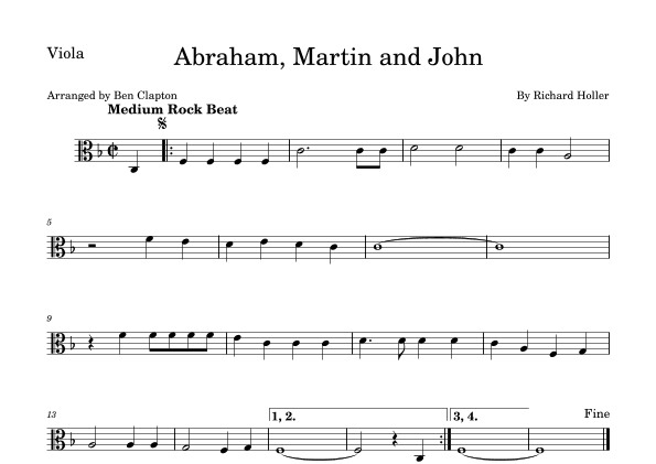Abraham, Martin And John (arr. Ben Clapton)
