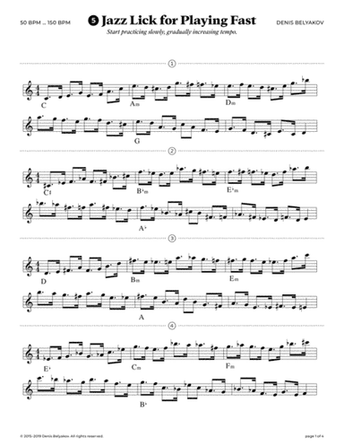 Jazz Lick #5 for Playing Fast