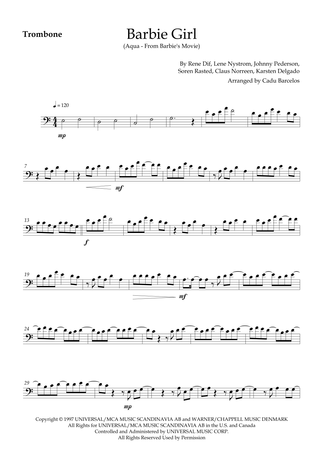 Barbie Girl (arr. Cadu Barcelos)