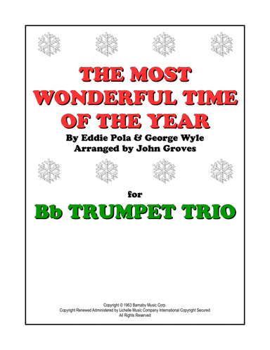 The Most Wonderful Time Of The Year (arr. John Groves)
