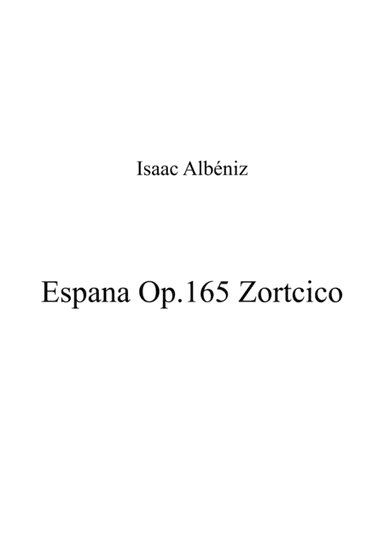 Espana Op.165 Zortcico (arr. Patrizia Luraschi)