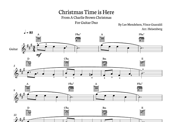 Christmas Time Is Here (arr. Heisenberg)