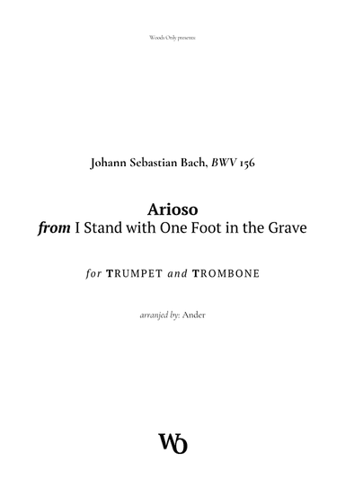 Arioso by Bach for Trumpet and Trombone (arr. Ander)