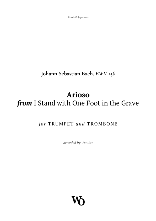 Arioso by Bach for Trumpet and Trombone (arr. Ander)