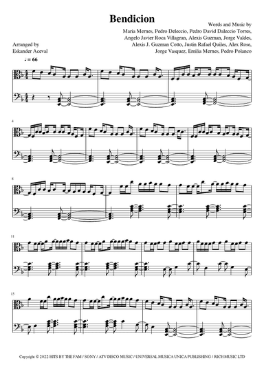 Bendicion (arr. Eskander Aceval)