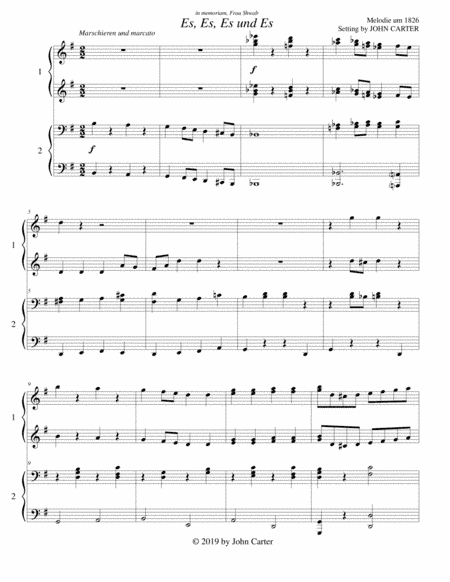 "Es, Es, Es und Es" (arr. John Carter)