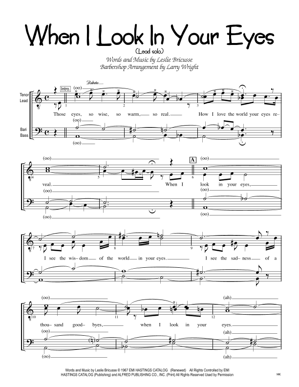 When I Look In Your Eyes (arr. Larry Wright)