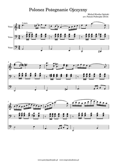 Polonaise Farewell to the Homeland - „Pozegnanie Ojczyzny” (arr. Patryk Podwojski)
