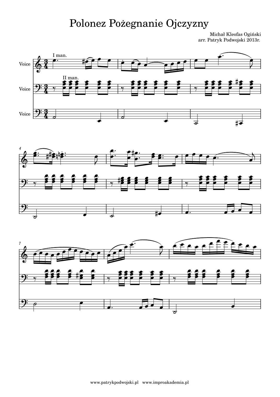 Polonaise Farewell to the Homeland - „Pozegnanie Ojczyzny” (arr. Patryk Podwojski)