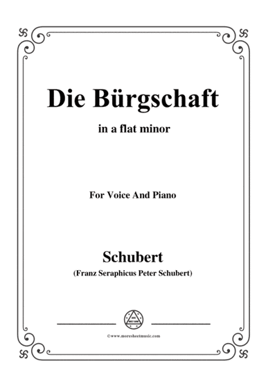 Schubert-Die Bürgschaft(The Bond),D.246,in a flat minor,for Voice&Piano (arr. MSM)