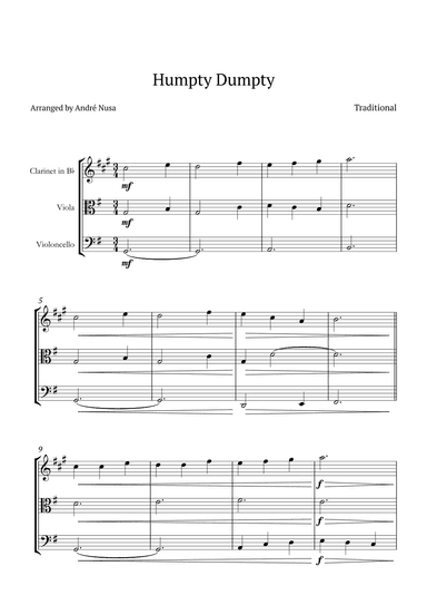 Humpty Dumpty (arr. André Nusa)