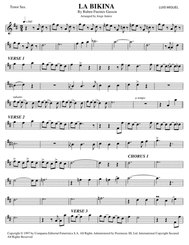 La Bikina (arr. Jorge Juárez)