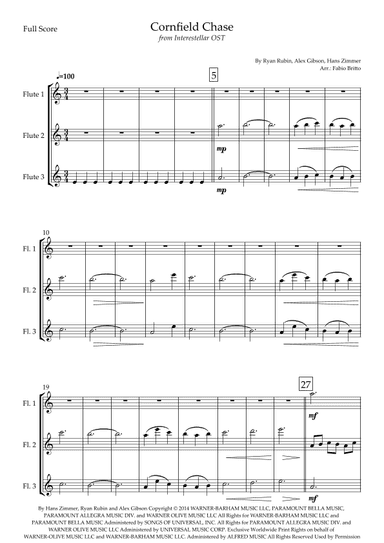 Cornfield Chase (arr. Fabio Britto)
