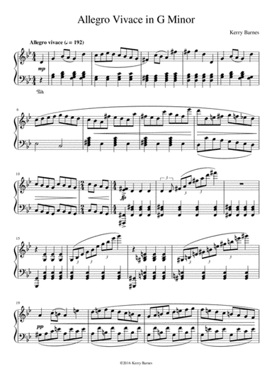 ALLEGRO IN G MINOR