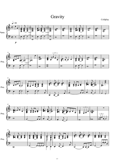 Gravity (arr. Coldplay)