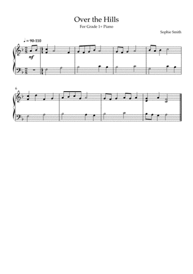 Over the Hills (For Grade 1+ Piano)