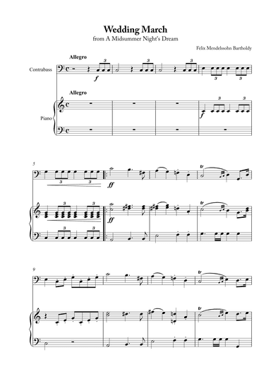 Wedding March - Short Version (arr. Karen Gueiros)